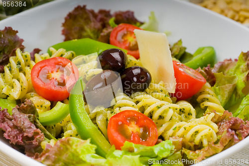 Image of italian fusilli pasta salad