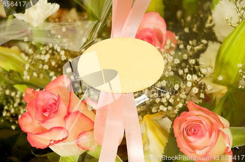 Image of Flowers and blank lable
