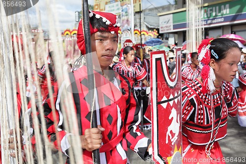 Image of Parading tribal dancers Philippines