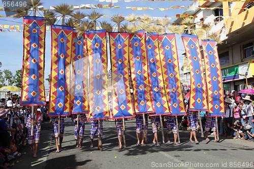 Image of Tribal flags parade Kaamulan Philippines