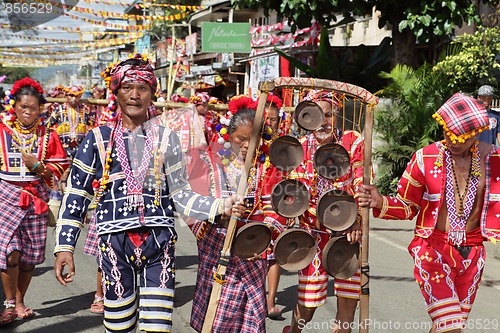 Image of Parading tribal musicians Philippines