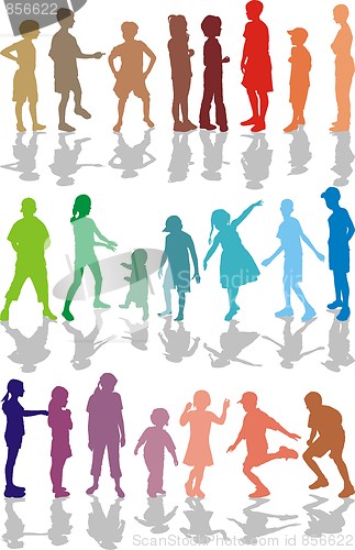 Image of Kids color silhouettes
