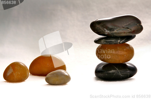 Image of zen balanced polished stones