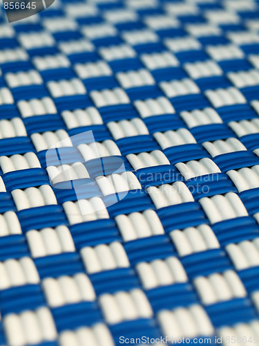 Image of blue and white square patterned background