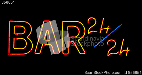 Image of Red bar  neon sign