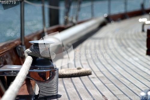 Image of sail boat rope