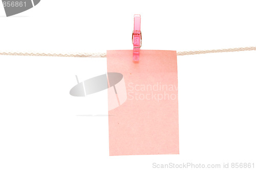 Image of note hanging on a rope