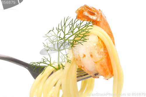 Image of Shrimp with spaghetti