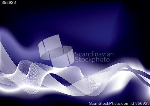 Image of Virtual wave space blue