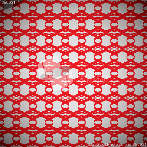 Image of floral link wallpaper red