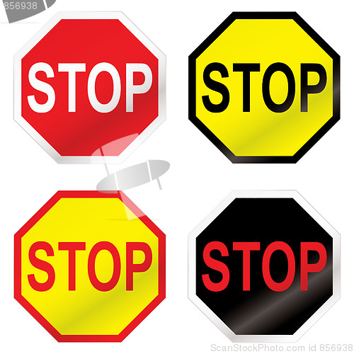 Image of stop road sign variation