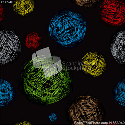 Image of scribble ball color black