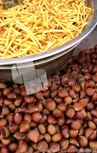 Image of French fries and walnuts