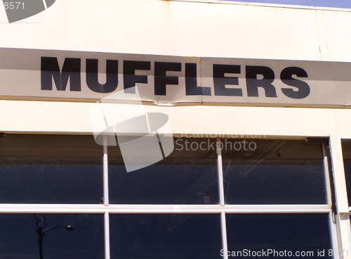 Image of Sign: Mufflers.