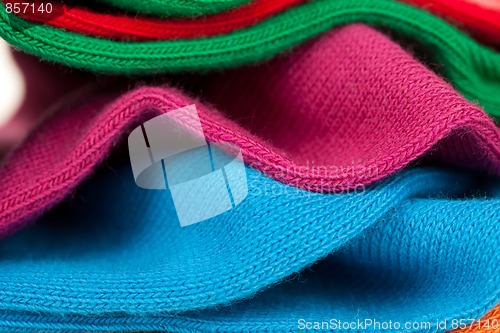 Image of crumpled colorful clothes close-up