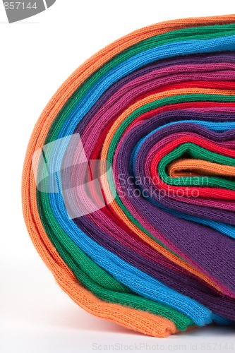 Image of Clew of colorful cotton textile fabric