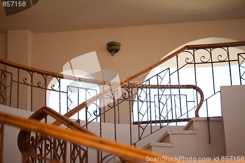 Image of Stairs and handrails in hotel