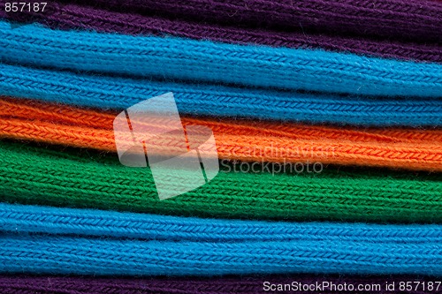 Image of Close up of colorful cotton textile fabric