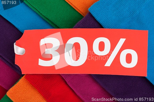 Image of clothes with sale tag