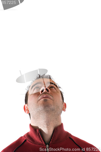 Image of Man Looking Up Above