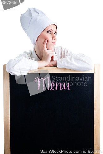 Image of Chef thinking about lunch menu