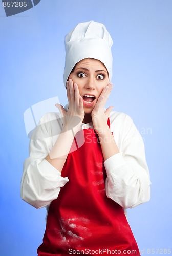 Image of Sad shocked chef