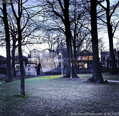 Image of Park at dusk