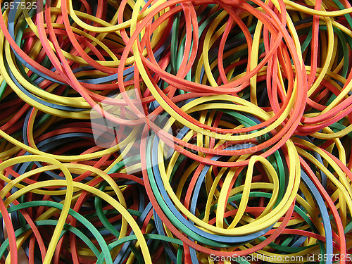 Image of Multicoloured elastic bands 