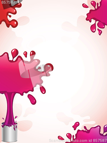 Image of Pink and red Ink Splash Background. 