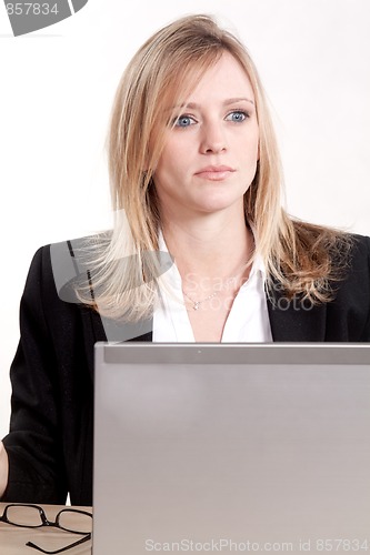 Image of Attractive thirties caucasian blonde businesswoman