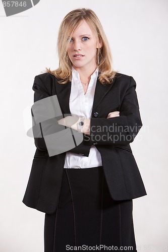 Image of Attractive thirties caucasian blonde businesswoman