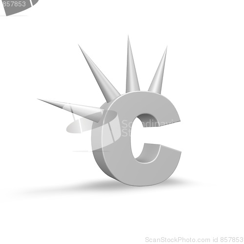 Image of letter c with prickles