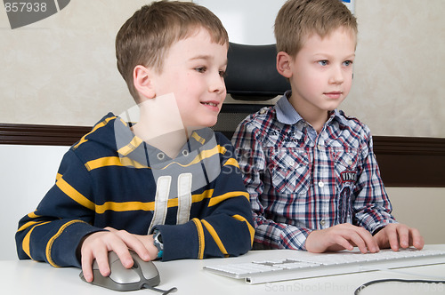 Image of Boys on a computer