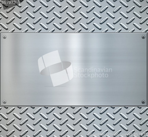 Image of shiny diamond plate metal backgorund