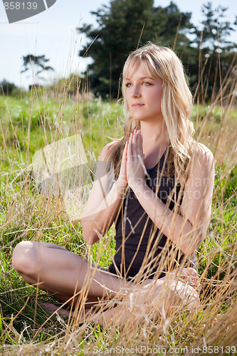 Image of Meditating yoga woman
