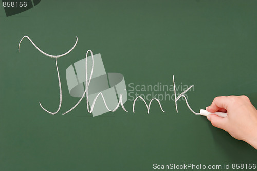 Image of Think written on a blackboard