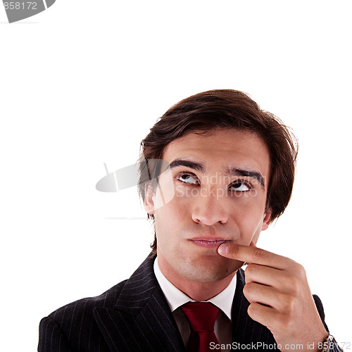 Image of Young Business Man thinking