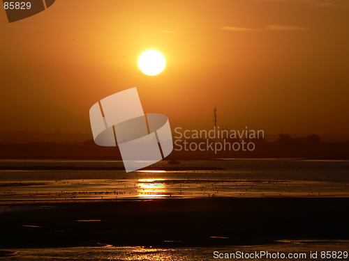 Image of river sunset