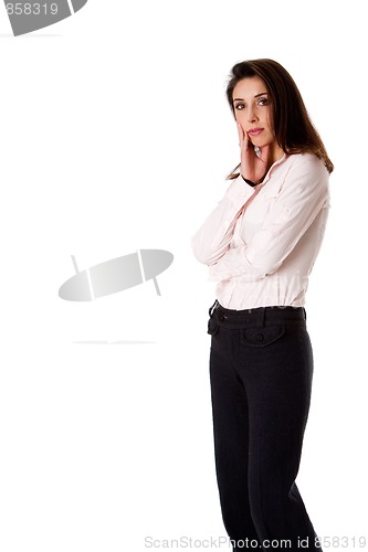 Image of Standing business woman