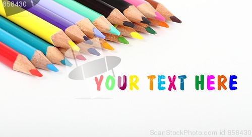 Image of color pens with place for your text