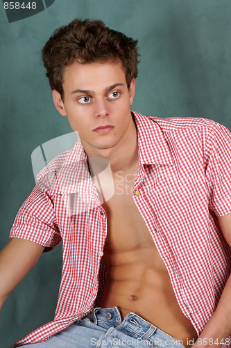 Image of Young man with chequered shirt