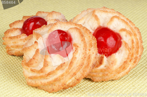 Image of Almond pastries with cherries