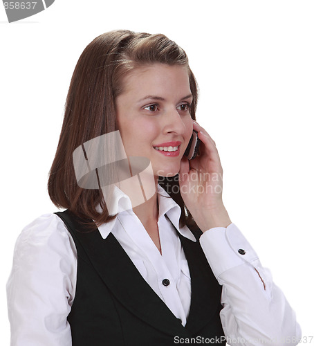 Image of Young woman on the phone