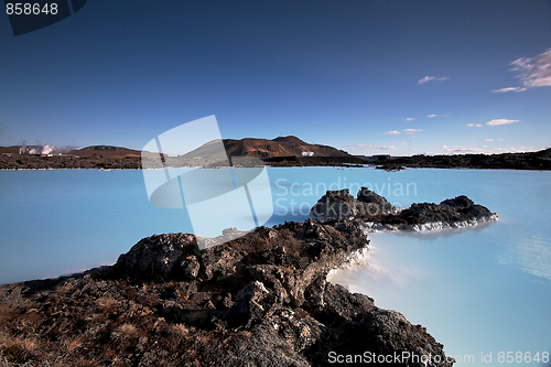 Image of Milky white and blue water