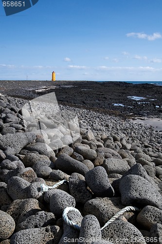 Image of Black stone beach