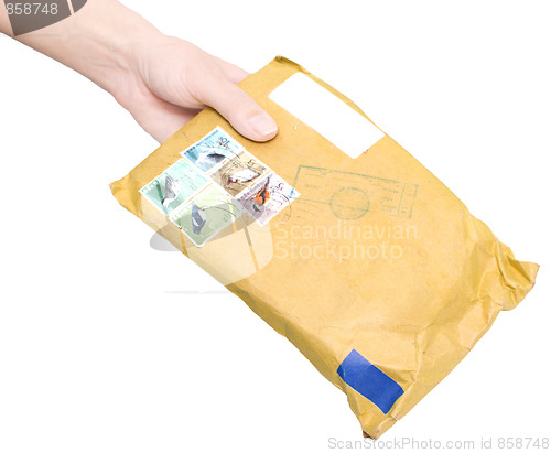 Image of hand with envelope