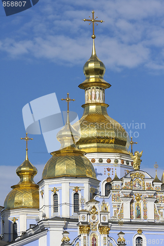 Image of Golden towers of Orthodox church in Kiev, Ukraine