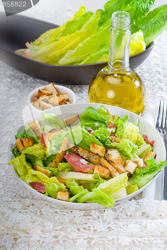 Image of fresh homemade ceasar salad
