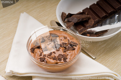 Image of fresh homemade chocolate mousse