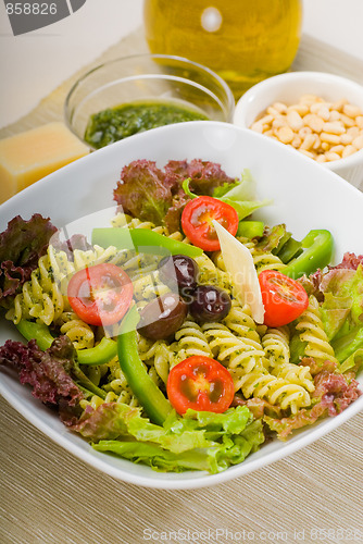 Image of italian fusilli pasta salad